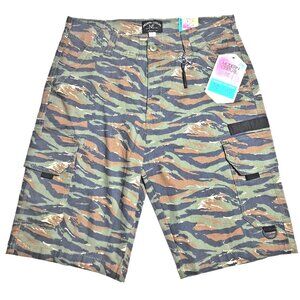 NEW Modern Culture Men's Cargo Shorts Size 29 Stretch Camo Pants Multi Pocket